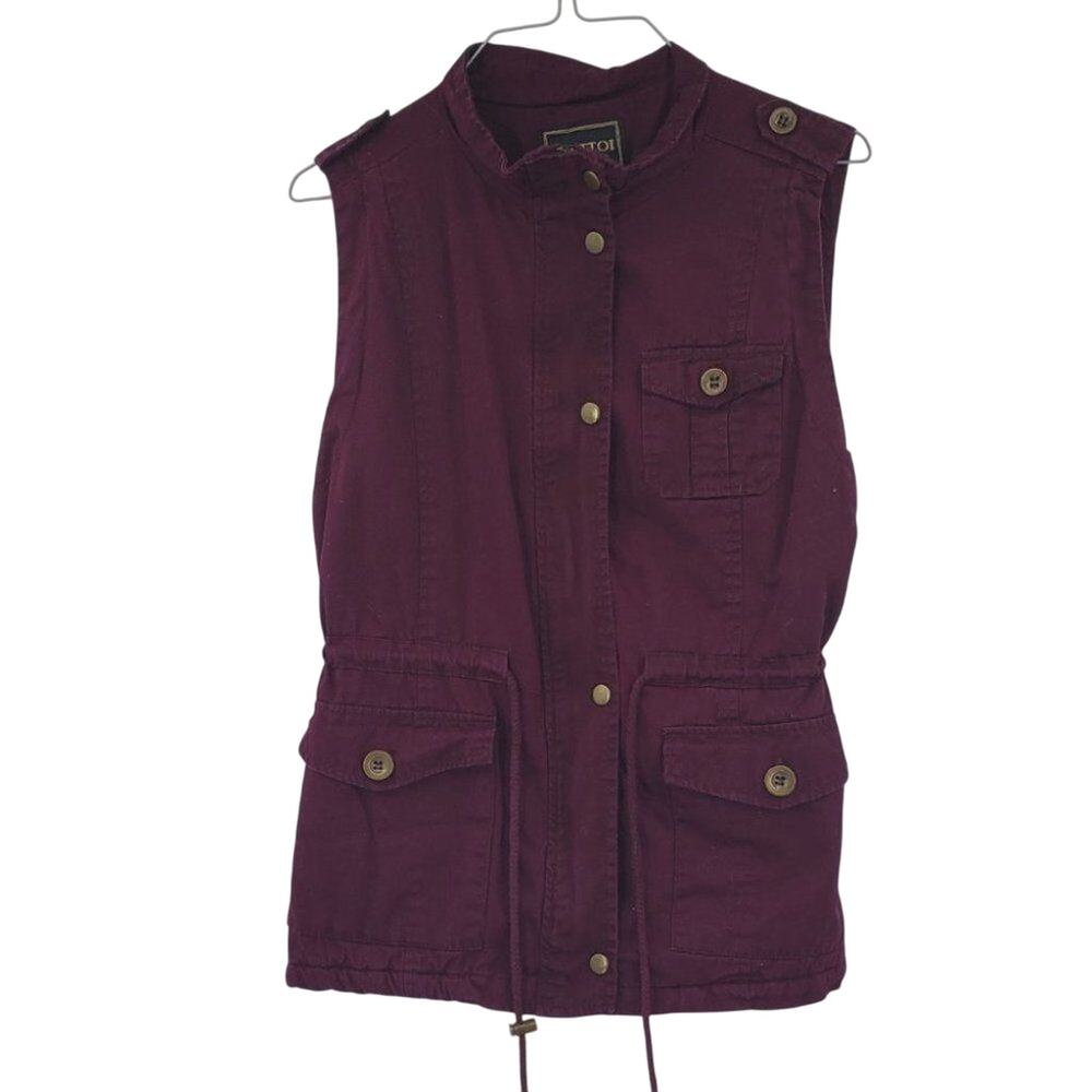 C'EST TOI Faux Fur Lined Vest Womens Size Small S
